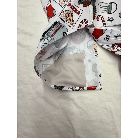 Project Good Apparel Christmas Printed Button Down Shirt Short Sleeve Mens M NWT - Picture 7 of 12
